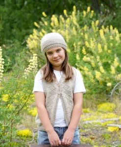freya vest & hat lf63 | lisa f knitting pattern dk (copy)