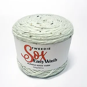tweedie sox easy wash alpaca sock yarn 4 ply 100g| alpaca/nylon/donegal tweed 14481 pastel sage