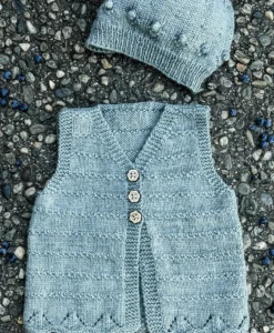 liberty vest and hat bc153 | lisa f knitting pattern 4 ply