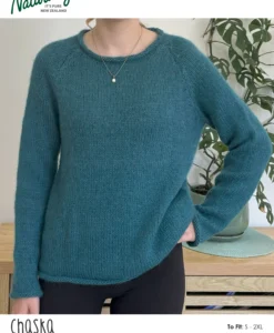 n1800chaska alpaca air 12 ply simple raglan jumper| knitting pattern paper copy or pdf download