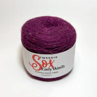 tweedie sox easy wash alpaca sock yarn 4 ply 100g| alpaca/nylon/donegal tweed 2095 brick