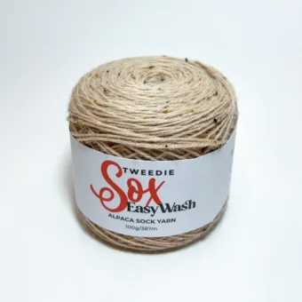 tweedie sox easy wash alpaca sock yarn 4 ply 100g| alpaca/nylon/donegal tweed 207 oatmeal