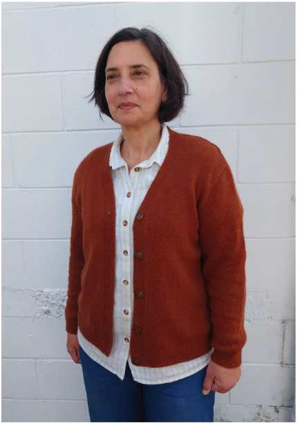 4 ply womens v neck cardigan | knitting pattern p