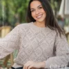 top down raglan sweater 2309 | crucci women's knitting pattern dk (copy)