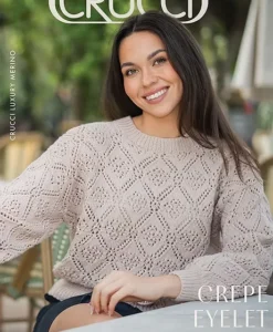 top down raglan sweater 2309 | crucci women's knitting pattern dk (copy)