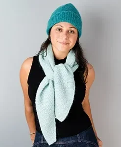 beanie & scarf halo 8 ply brushed alpaca knitting pattern 3301