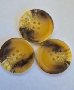 polyester four hole tortoiseshell 28mm button