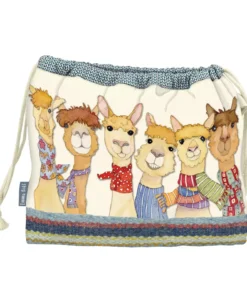 emma ball | seagulls in beanies drawstring bag