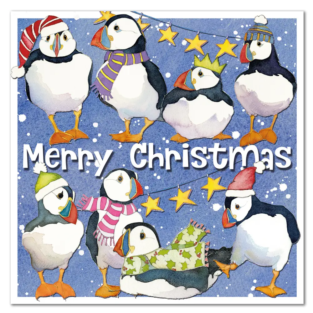 Emma Ball | Party Puffins Christmas Cards Pack of 6