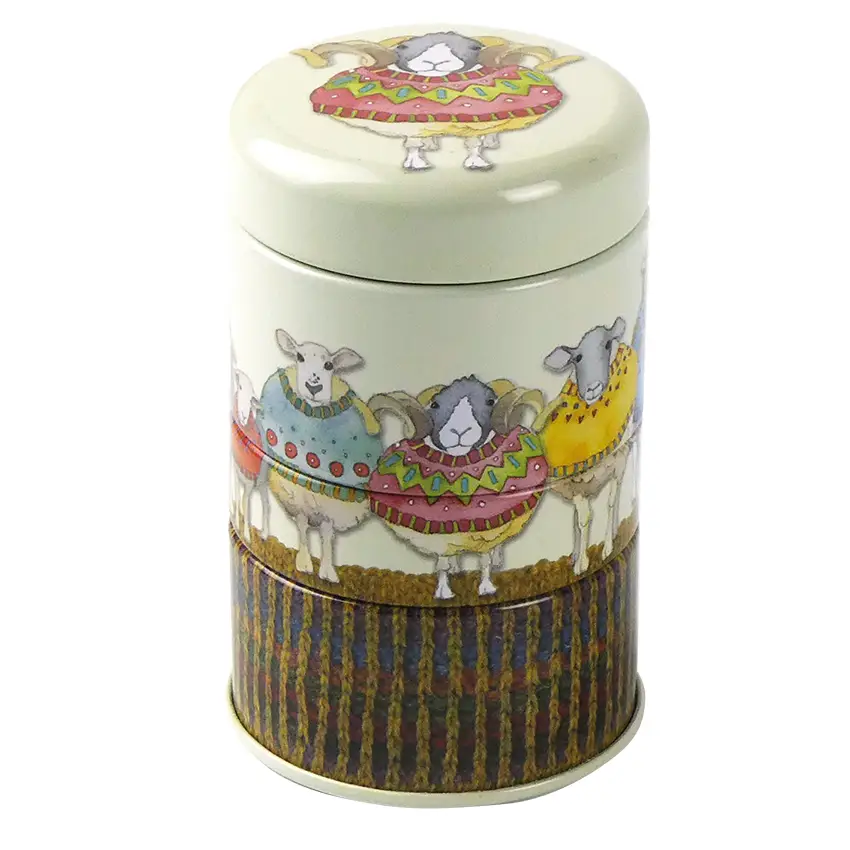 emma ball | sheep in sweaters mini stacker tin