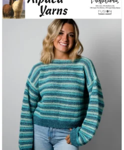 striped ridge sweater luxurious fusion 4 ply| knitting pattern 2024 (copy)